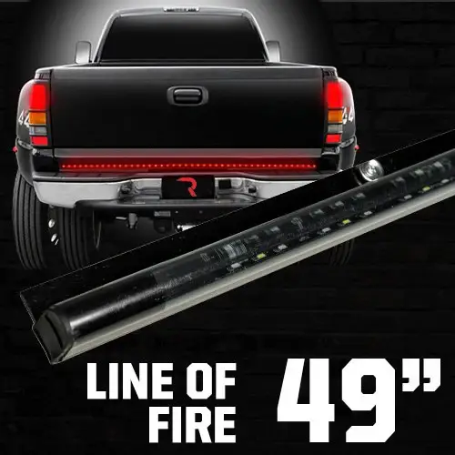 Recon Truck Accessories - 26412 | Recon 49" Original Line of Fire Hyperlite LED Tailgate Light Bar in Red