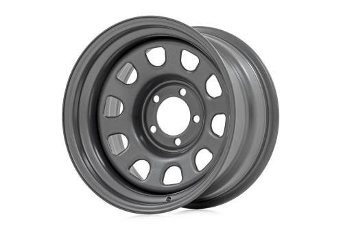 Rough Country - RC51-7655G | Rough Country Steel Wheel Gray | 17x9 | 6x5.5 | 4.25 Bore | -12