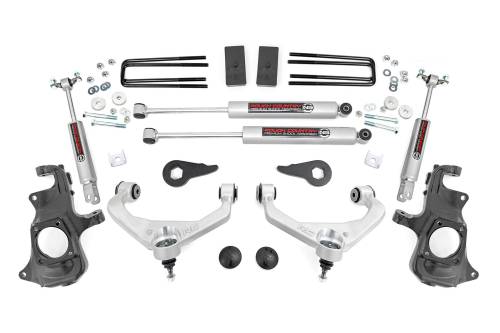 Rough Country - 97630 | Rough Country 3.5 Inch Suspension Lift Kit with Premium N3 Shocks (2011-2019 Silverado, Sierra 2500 HD, 3500 HD 2WD/4WD | With Overloads)