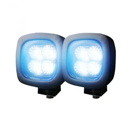 Recon Truck Accessories - 264502CL | Recon 1800 Lumen Driving Light Kit 12W 6500K 4 LEDs Chrome Square Housing Clear