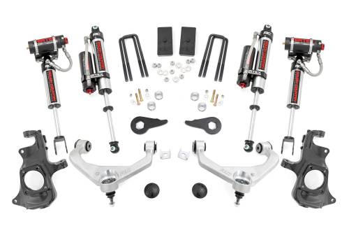 Rough Country - 97650 | Rough Country 3.5 Inch Suspension Lift Kit with Vertex Reservoir Shocks (2011-2019 Silverado, Sierra 2500 HD, 3500 HD 2WD/4WD | With Overloads)