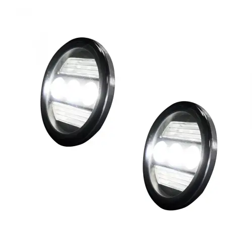 Recon Truck Accessories - 264521BK | Recon Fog Lights White LED 2-Piece Smoked & Black (2015-2019 Silverado, Sierra 2500 HD, 3500 HD)