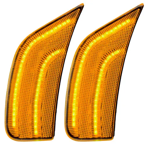 Recon Truck Accessories - 264231CL | Recon LED Front Fender Lens Amber LEDs in Clear (2021-2024 Escalade | 2021-2024 Suburban, Tahoe, Yukon)