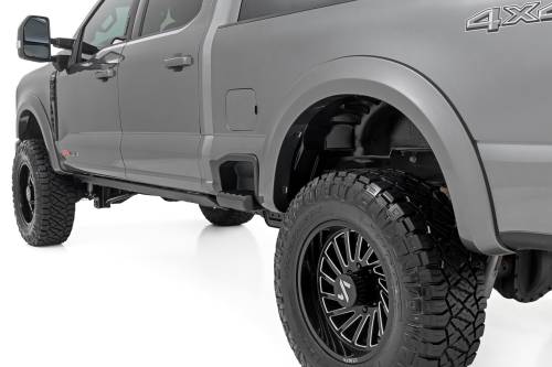 Rough Country - S-F20231-LJ | Rough Country Sport Fender Flares For Ford F-250 / F-350 Super Duty (2023-2024) | Darkened Bronze