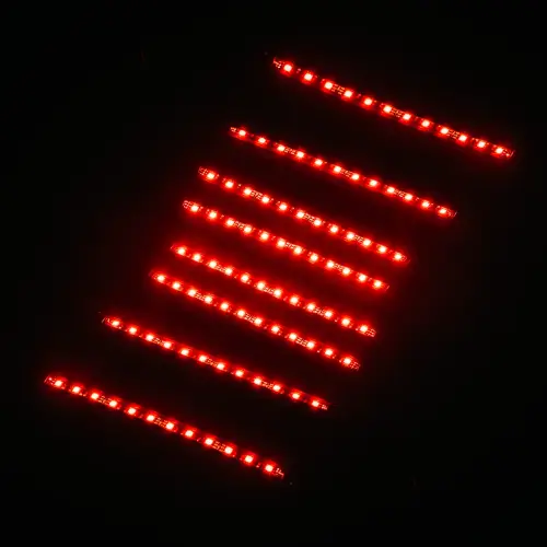 Recon Truck Accessories - 264706RGB | Recon 8 Piece RGB Multi-Colored LED Strips for Interior Footwell Underseat Lighting