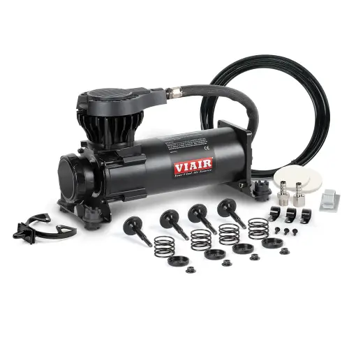 VIAIR - 41040 | VIAIR 410 SS Stealth Series Compressor / Tire Inflator 12 Volt | 200 PSI, Max Air Tank Size 5.0 Gallon