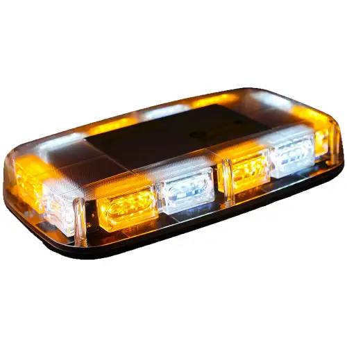 Recon Truck Accessories - 26419RM | Recon Roof Mounted 360 Degree LED Strobe Light in Amber & White - Magnetic Suction Cup Installation with 16 Lighting Functions