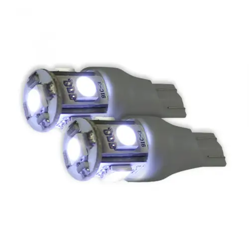 Recon Truck Accessories - 264202WH | Recon 921 T-15 Wedge Style 360 Degree 5 LED Bulbs in White