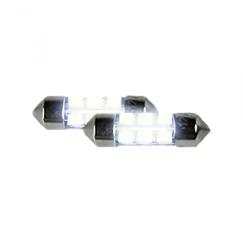 Recon Truck Accessories - 264212WH | Recon 3175 10mm x 31mm Festoon Style High-Power 1-Watt 6 LED Bulbs in WHITE