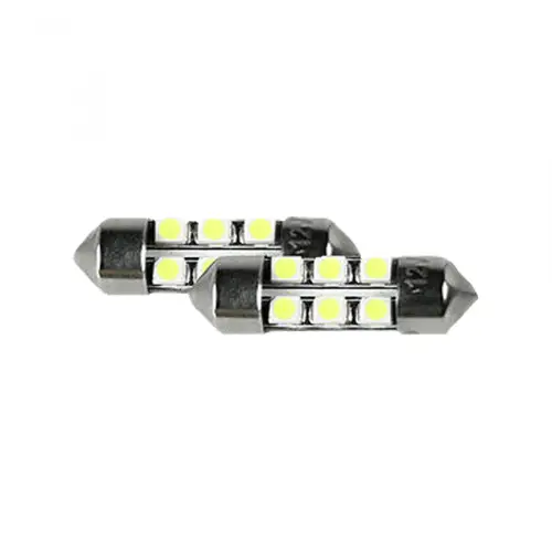 Recon Truck Accessories - 264215RD | Recon 6418 10mm x 35mm Festoon High-Power 1inWatt 6 LED Bulbs in Red