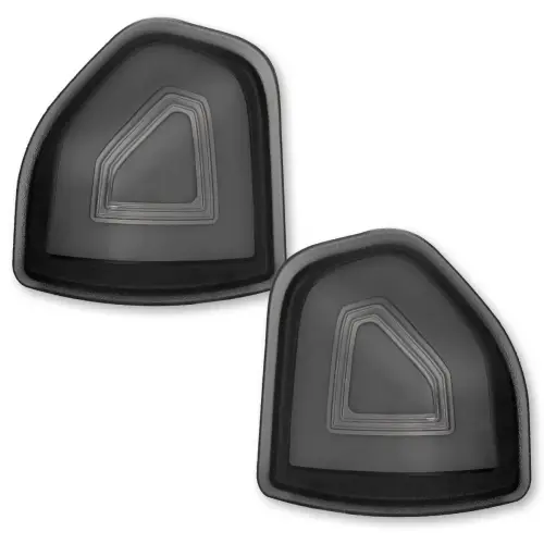 Recon Truck Accessories - 264247BK | RECON Corner Side Tow Mirror Turn Signal Light with Amber LED Turn Signals in Smoked (2010-2024 Ram 1500 | 2010-2021 Ram 2500, 3500)