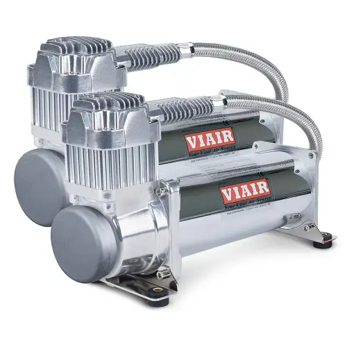 VIAIR - 44432 | VIAIR 444C Dual Performance Value Pack Air Compressor 12 Volt In Chrome | 200 PSI, Max Air Tank Size 10 Gallon