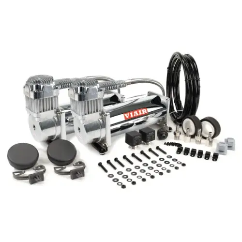 VIAIR - 45012 | VIAIR 450C Dual Performance Value Pack Air Compressor 12 Volt In Silver | 150 PSI, Max Air Tank Size 10 Gallon