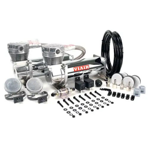 VIAIR - 48032 | VIAIR 480C Dual Performance Value Pack Air Compressor 12 Volt In Chrome | 200 PSI, Max Air Tank Size 10 Gallon