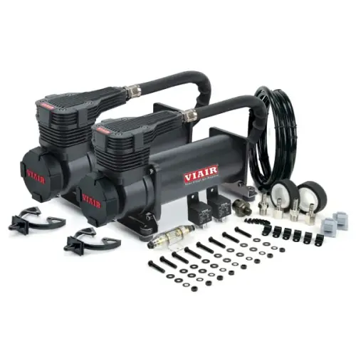 VIAIR - 48542 | VIAIR 485C Dual Performance Value Pack Air Compressor 12 Volt In Stealth Black | 200 PSI, Max Air Tank Size 10 Gallon