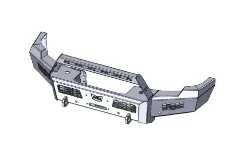 Flog Industries - FIFSW-G2535-2023F-BB | Frontier Series Bull Bar Model Front Bumper Winch Compatible (2020-2023 Sierra 2500 HD, 3500 HD)