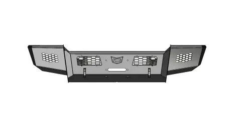 Flog Industries - FIFSS-F2555-1116F | Frontier Series Base Model Front Bumper 2 Inch Receiver Tube NON Winch Compatible (2011-2016 F250, F350 Super Duty)