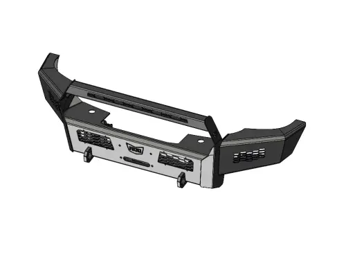 Flog Industries - FIFSS-F2555-1116F-BB | Frontier Series Bull Bar Model Front Bumper 2 Inch Receiver Tube NON Winch Compatible (2011-2016 F250, F350 Super Duty)