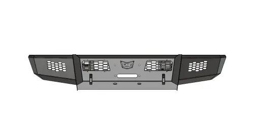 Flog Industries - FIFSW-F2555-1719F | Frontier Series Base Model Front Bumper Winch Compatible (2017-2019 F250, F350 Super Duty)