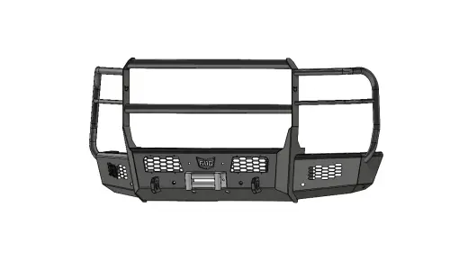 Flog Industries - FIFSS-F2555-2022F-FG | Frontier Series Bull Full Guard Front Bumper 2 Inch Receiver Tube NON Winch Compatible (2020-2022 F250, F350 Super Duty)