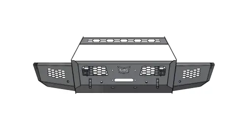 Flog Industries - FIFSW-F2555-2327F-BB | Frontier Series Bull Bar Model Front Bumper Winch Compatible (2023-2025 F250, F350 Super Duty)