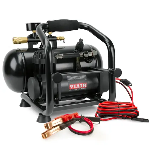 VIAIR - 38034 | VIAIR 200 PSI Plug N Play On Demand Air Compressor Kit 12 Volt | Battery Clamps, Includes 1.5 Gallon Air Tank