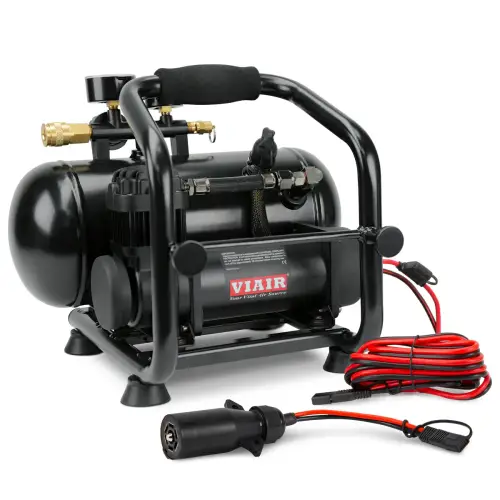 VIAIR - 38035 | VIAIR 200 PSI Plug N Play On Demand Air Compressor Kit 12 Volt | 7 Way Trailer Plug, Includes 1.5 Gallon Air Tank