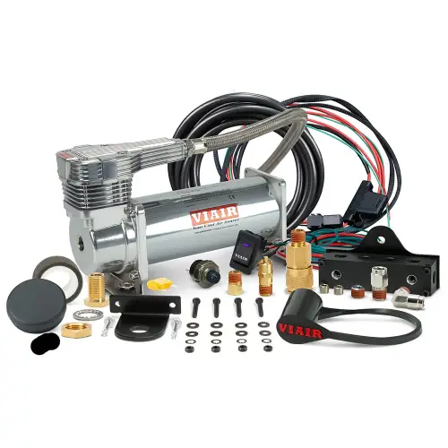 VIAIR - 485SP01 | VIAIR Single 485C VMS Air Compressor System 12 Volt In Platinum | 200 PSI, Max Air Tank Size 5.0 Gallon