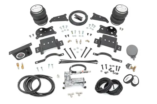 Rough Country - 10037C | Rough Country Air Spring Kit For Ram 2500 2WD (2014-2024) | With Onboard Air Compressor