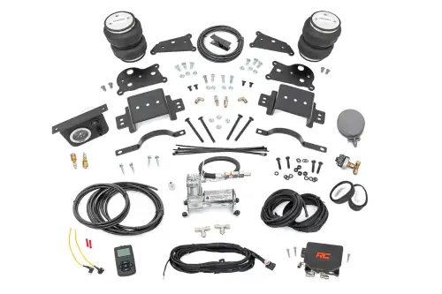 Rough Country - 10037WC | Rough Country Air Spring Kit For Ram 2500 2WD (2014-2024) | With Onboard Air Compressor And Wireless Remote