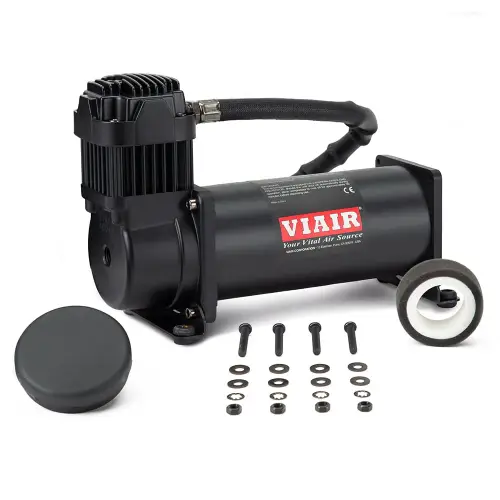 VIAIR - 444SB | VIAIR Single 444C VMS Air Compressor 12 Volt In Stealth Black | 200 PSI, Max Air Tank Size 5.0 Gallon