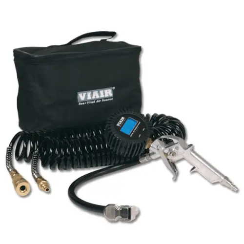 VIAIR - 00044 | VIAIR Tire Inflation Kit Inflation Gun & 30 Feet Coil Hose | Digital Gauge, 0-180 PSI