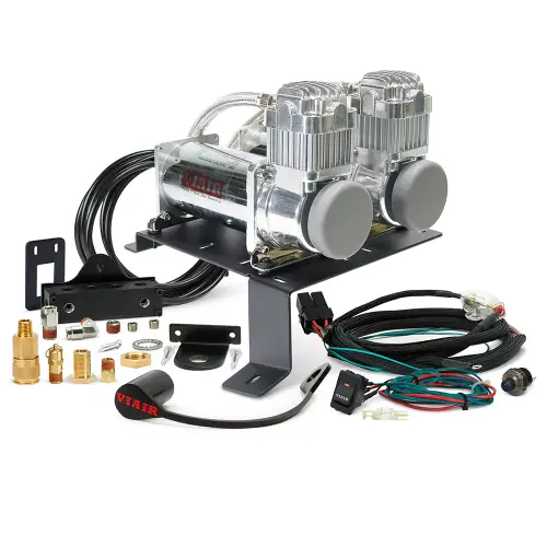 VIAIR - SPRTR19-BLK400 | VIAIR Dual 400C VMS Air Compressor System With Bracket For Sprinter Van 12 Volt In Black | 150 PSI, Max Air Tank Size 10.0 Gallon