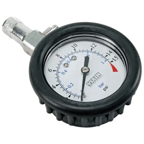 VIAIR - 90058 | VIAIR Tire Gauge | 0-15 PSI, Bleeder Valve & Rubber Boot