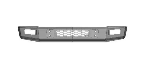 Flog Industries - FISDM-C1535-8187F | Flog Steel Demon Series Base Front Bumper (1981-1987 K10, K20, K30 Pickup)