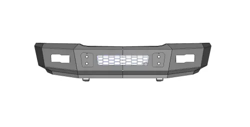 Flog Industries - FISDS-C2535-0307F | Flog Steel Demon Series Base Front Bumper (2003-2007 Silverado, Sierra 2500 HD, 3500 HD)