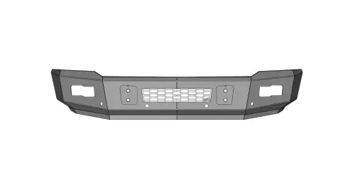 Flog Industries - FISDS-C1500-1415F-S | Flog Steel Demon Series Base Front Bumper with Parking Sensors (2014-2015 Silverado, Sierra 1500)