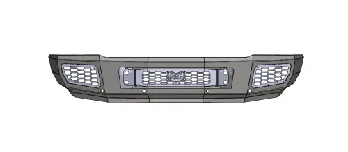 Flog Industries - FISD-C2535-1519F | Flog Steel Demon Series Base Front Bumper NO Parking Sensors (2015-2019 Silverado 2500 HD, 3500 HD)