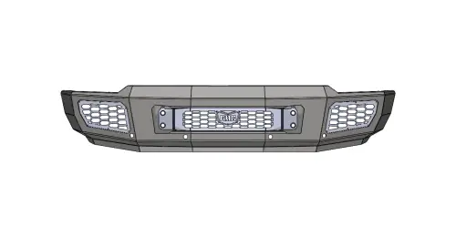 Flog Industries - FISD-C2535-2023F | Flog Steel Demon Series Base Front Bumper NO Parking Sensors (2020-2023 Silverado 2500 HD, 3500 HD)