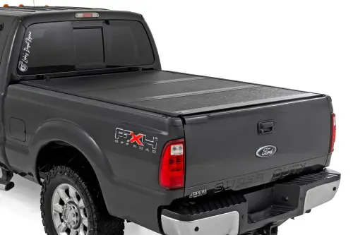 Rough Country - 47214651B | Rough Country Hard Low Profile Bed Cover Ford F-250/F-350 Super Duty (1999-2016) | 6' 10" Bed