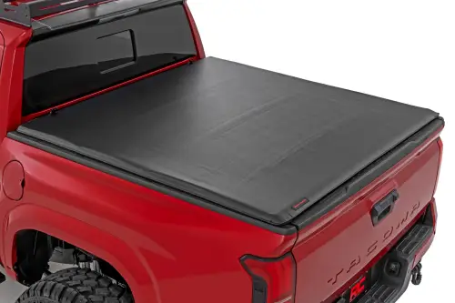 Rough Country - 42415551 | Rough Country Soft Roll Up Bed Cover For Toyota Tacoma 2/4WD (2024-2024) | 5' Bed