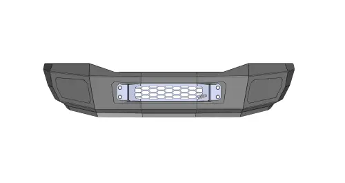 Flog Industries - FISD-D2535-0609F | Flog Steel Demon Series Base Front Bumper (2006-2009 Ram 2500, 3500 Pickup)