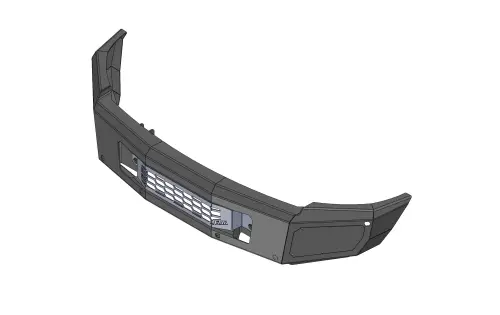 Flog Industries - FISD-D2535-1018F | Flog Steel Demon Series Base Front Bumper (2010-2018 Ram 2500, 3500 Pickup)