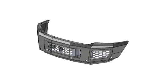 Flog Industries - FISD-D2535-2019+F | Flog Steel Demon Series Base Front Bumper (2019-2024 Ram 2500, 3500 Pickup)