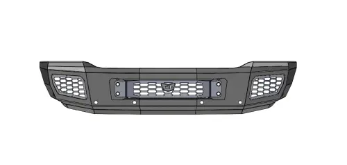 Flog Industries - FISD-D2535-2019+F-S | Flog Steel Demon Series Base Front Bumper with Parking Sensors (2019-2024 Ram 2500, 3500 Pickup)