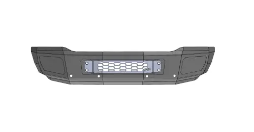 Flog Industries - FISD-D4555-2019+F | Flog Steel Demon Series Base Front Bumper (2019-2024 Ram 4500, 5500 Pickup)