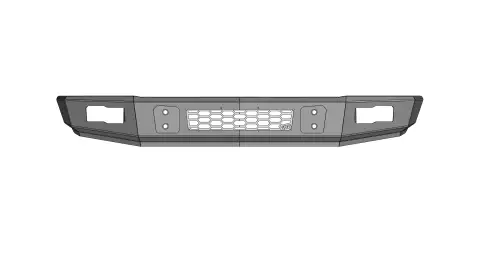 Flog Industries - FISDM-F2535-9298F | Flog Steel Demon Series Base Front Bumper (1992-1998 F250, F350 Pickup)