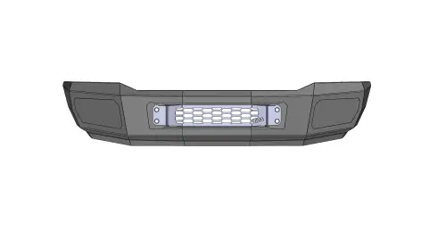 Flog Industries - FISD-F2535-9904F | Flog Steel Demon Series Base Front Bumper (1999-2004 F250, F350 Super Duty)