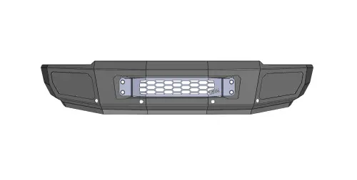 Flog Industries - FISD-F2535-2327F-S | Flog Steel Demon Series Base Front Bumper NO Adaptive Cruise WITH Parking Sensors (2023-2025 F250, F350 Super Duty)