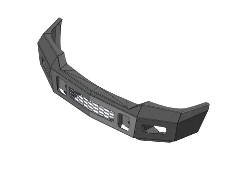 Flog Industries - FISDS-G2535-0307F | Flog Steel Demon Series Base Front Bumper (2003-2007 Sierra 2500, 3500)